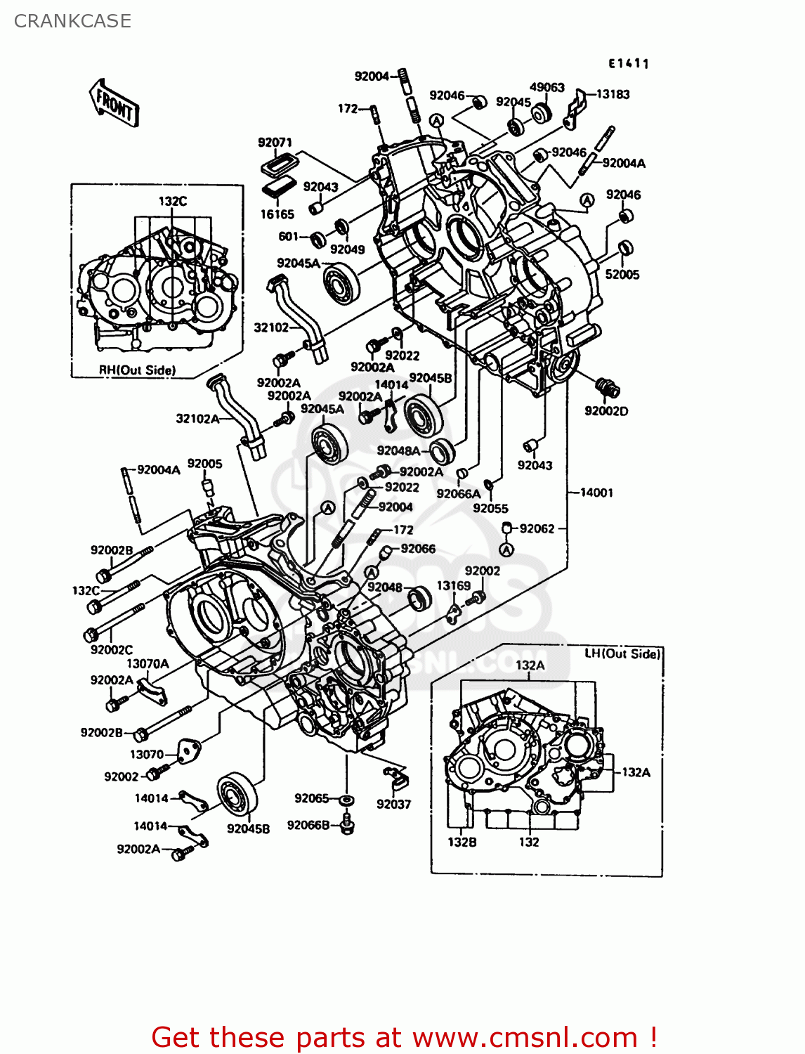 CRANKCASE VN1500A6 VN15 1992 EUROPE ST