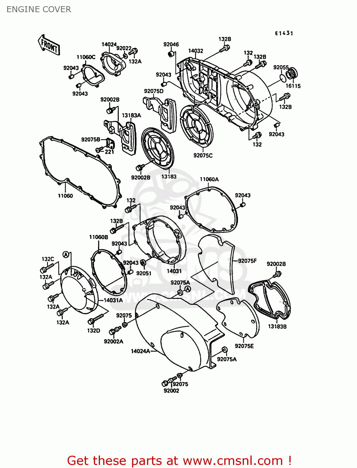 ENGINE COVER VN1500A6 VN15 1992 EUROPE ST