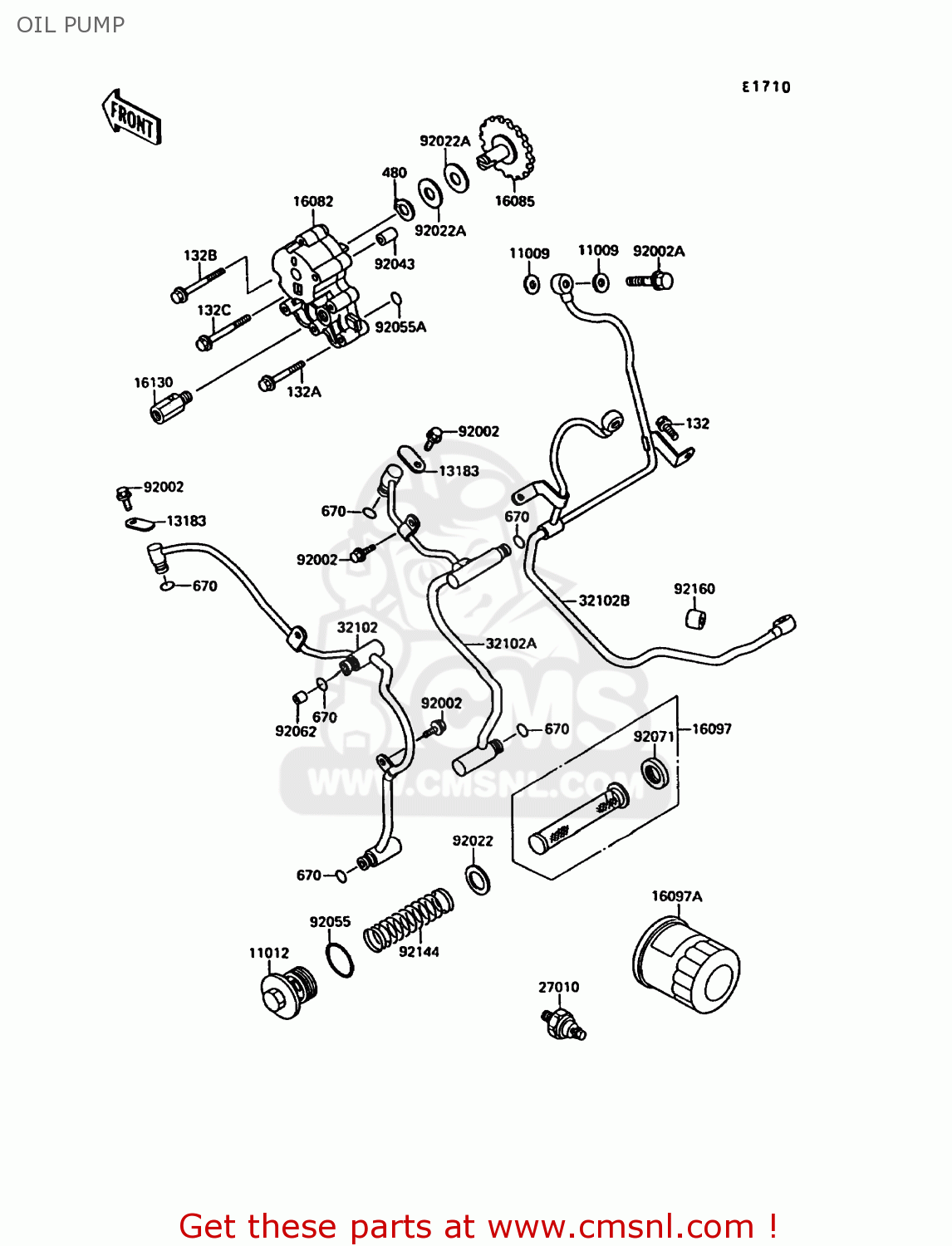 OIL PUMP VN1500A6 VN15 1992 EUROPE ST