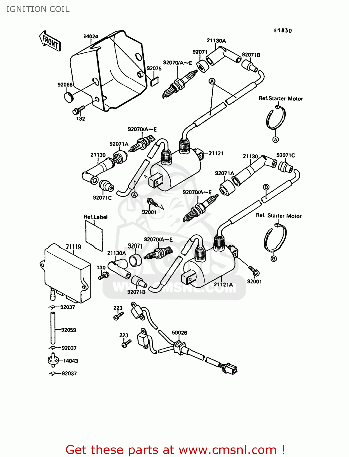 IGNITION COIL VN1500A6 VN15 1992 EUROPE ST