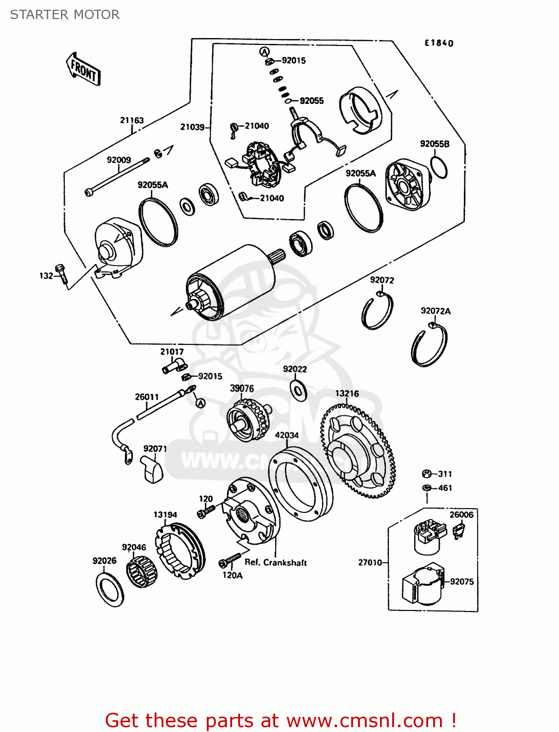 STARTER MOTOR VN1500A6 VN15 1992 EUROPE ST