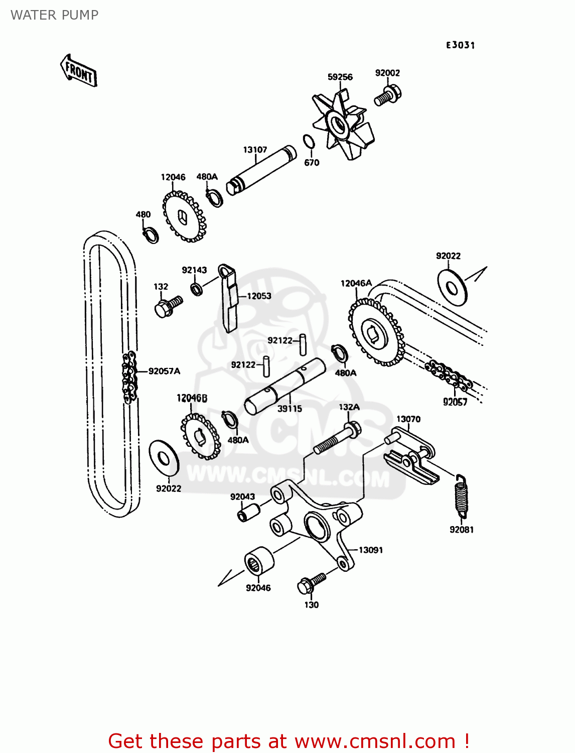 WATER PUMP VN1500A6 VN15 1992 EUROPE ST