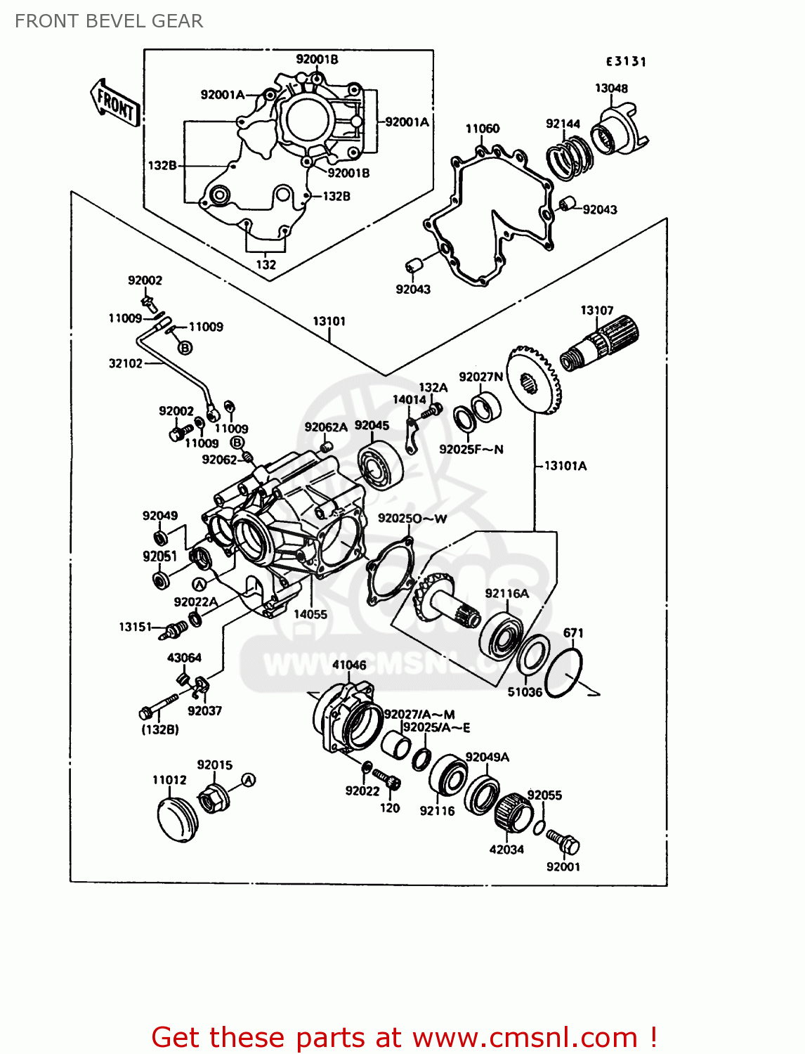 FRONT BEVEL GEAR VN1500A6 VN15 1992 EUROPE ST