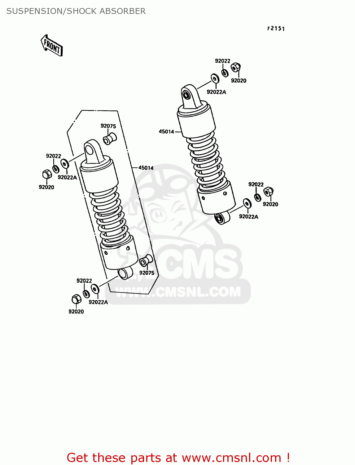 SUSPENSION/SHOCK ABSORBER VN1500A6 VN15 1992 EUROPE ST