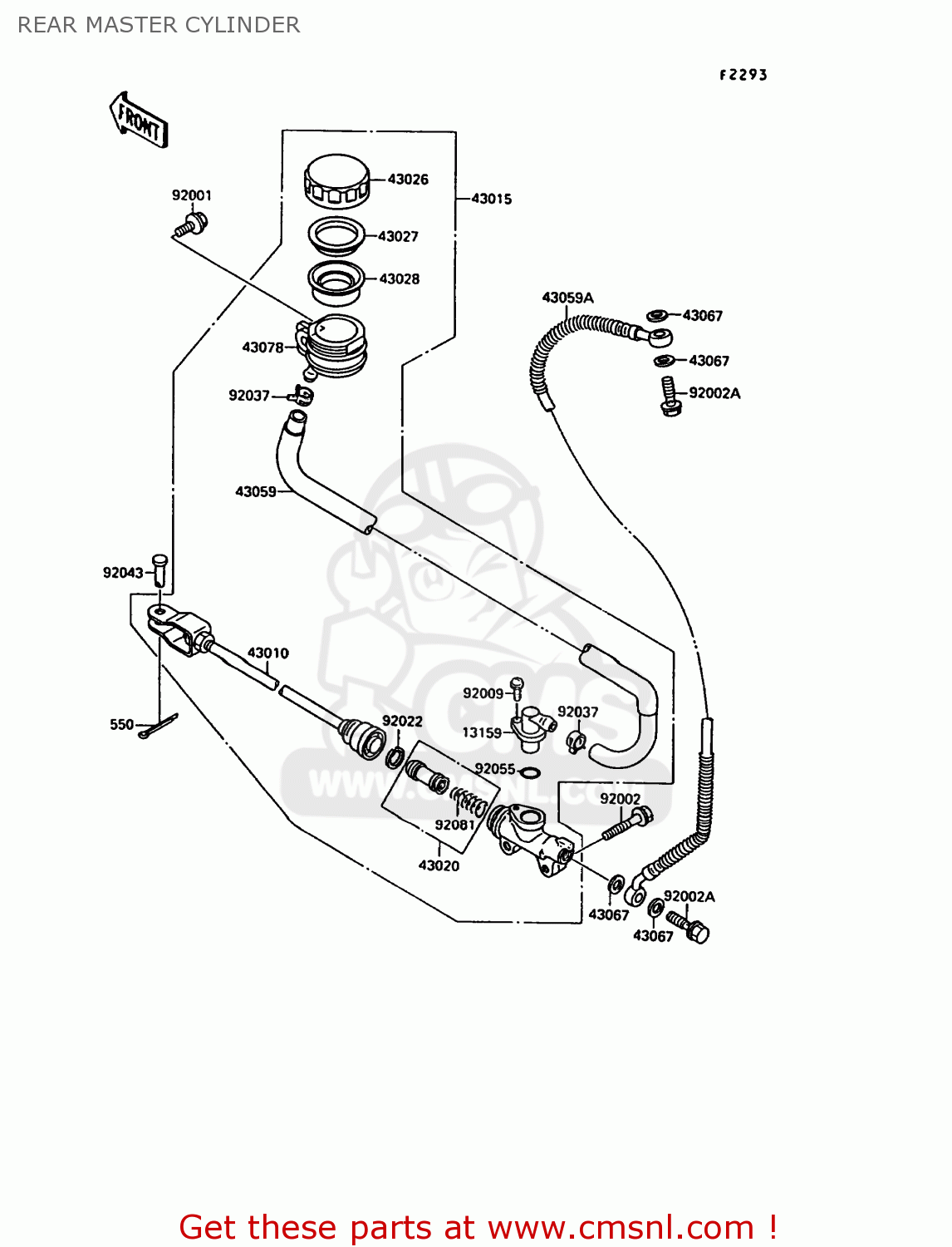 REAR MASTER CYLINDER VN1500A6 VN15 1992 EUROPE ST