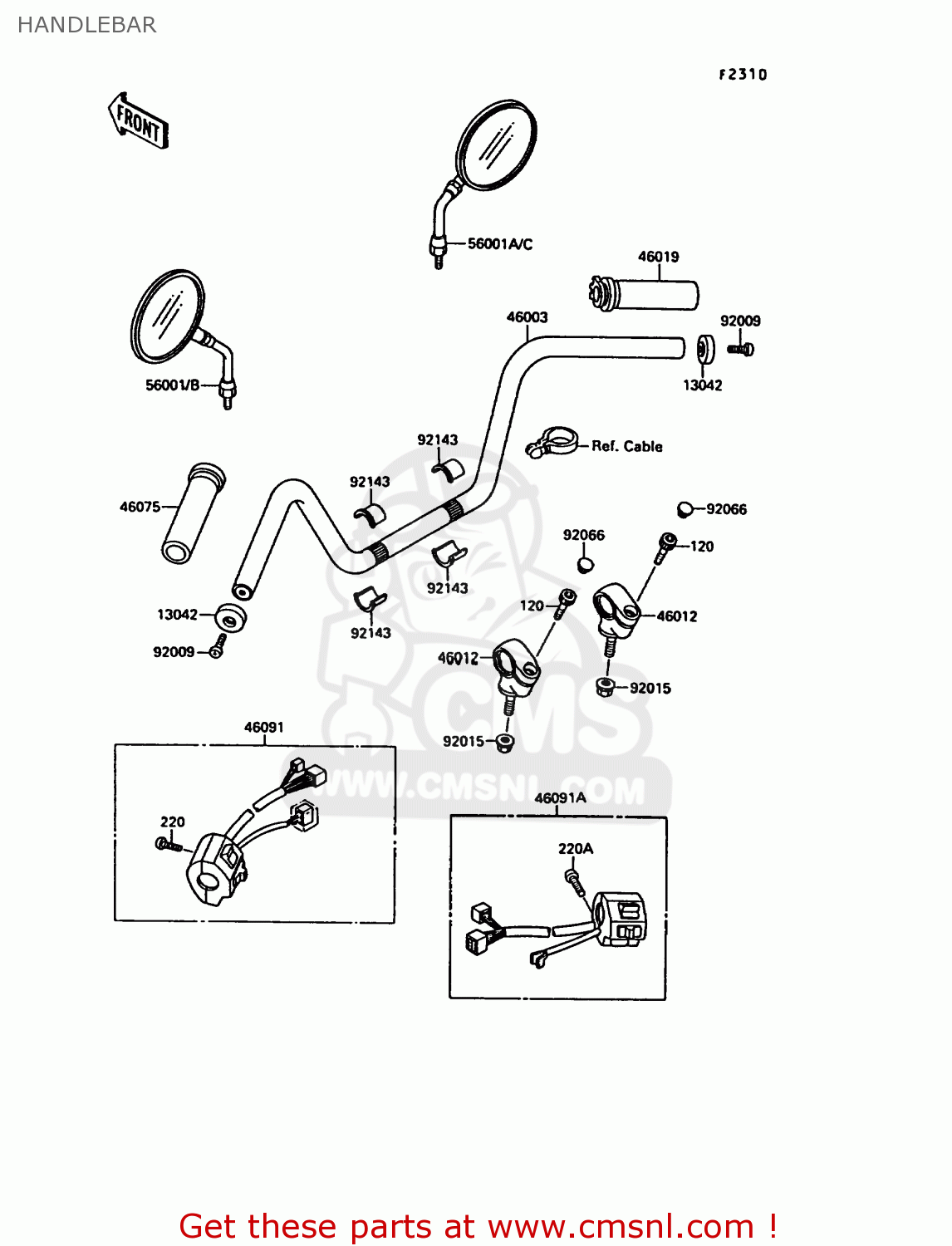 HANDLEBAR VN1500A6 VN15 1992 EUROPE ST