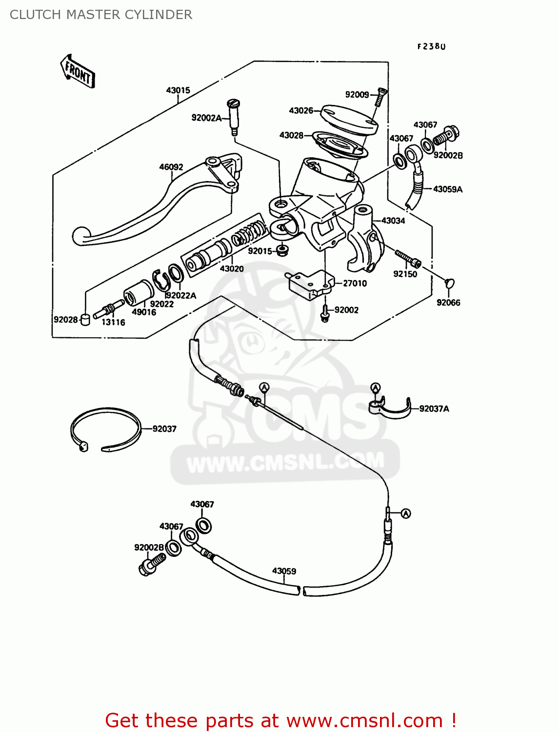 CLUTCH MASTER CYLINDER VN1500A6 VN15 1992 EUROPE ST