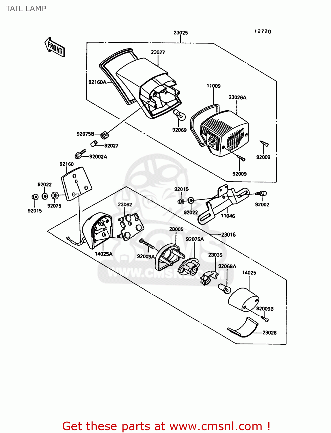 TAIL LAMP VN1500A6 VN15 1992 EUROPE ST