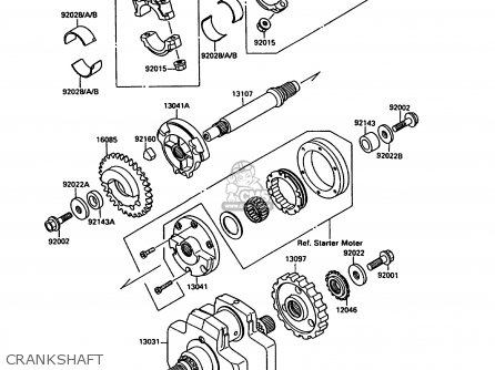 CRANKSHAFT - VN1500A6 VN15 1992 EUROPE ST