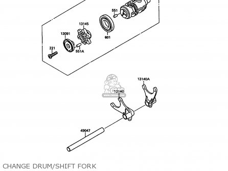CHANGE DRUM/SHIFT FORK - VN1500A6 VN15 1992 EUROPE ST