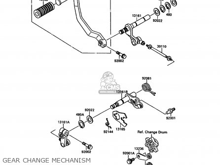 GEAR CHANGE MECHANISM - VN1500A6 VN15 1992 EUROPE ST