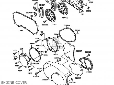 ENGINE COVER - VN1500A6 VN15 1992 EUROPE ST
