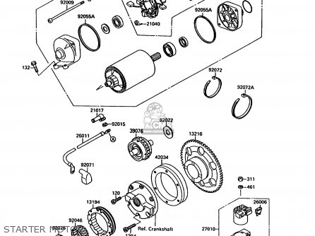 STARTER MOTOR - VN1500A6 VN15 1992 EUROPE ST