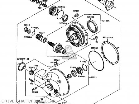DRIVE SHAFT/FINAL GEAR - VN1500A6 VN15 1992 EUROPE ST