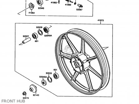 FRONT HUB - VN1500A6 VN15 1992 EUROPE ST