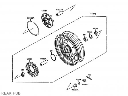 REAR HUB - VN1500A6 VN15 1992 EUROPE ST