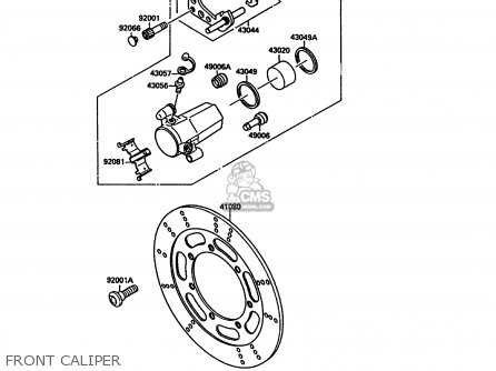 FRONT CALIPER - VN1500A6 VN15 1992 EUROPE ST