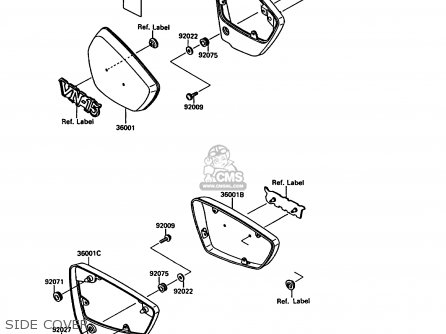 SIDE COVER - VN1500A6 VN15 1992 EUROPE ST