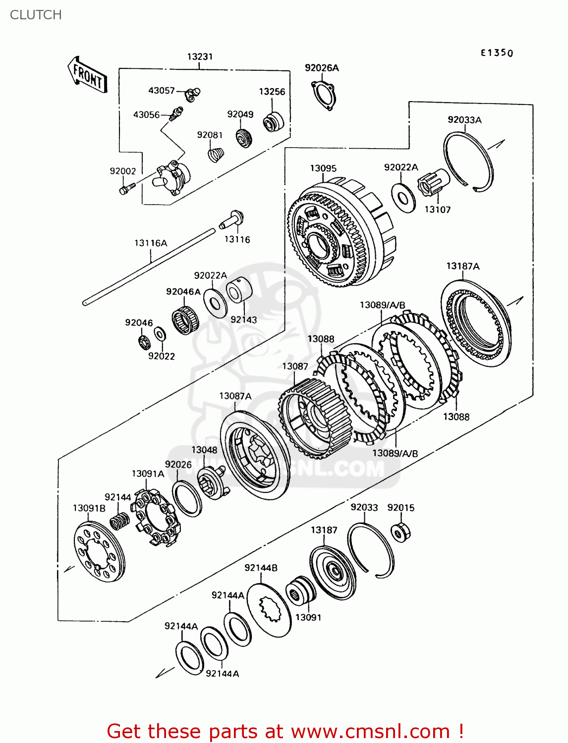 CLUTCH VN1500A6 VULCAN 88 1992 USA CALIFORNIA CANADA
