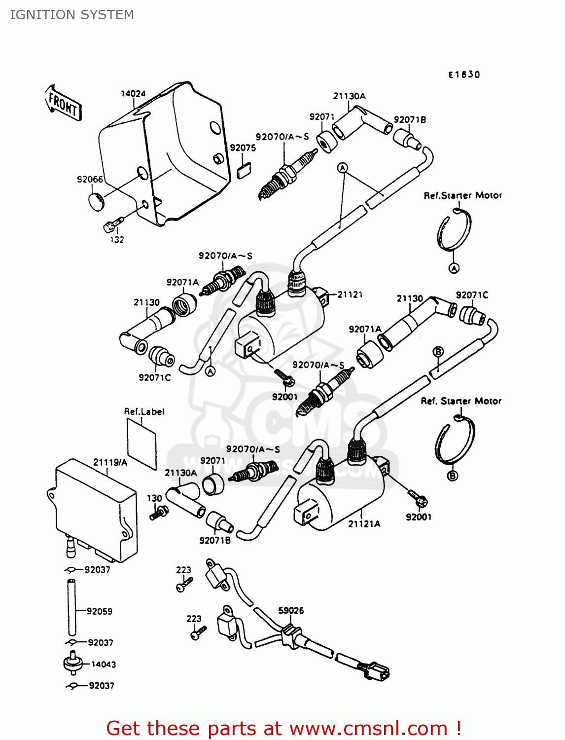 IGNITION SYSTEM VN1500A6 VULCAN 88 1992 USA CALIFORNIA CANADA