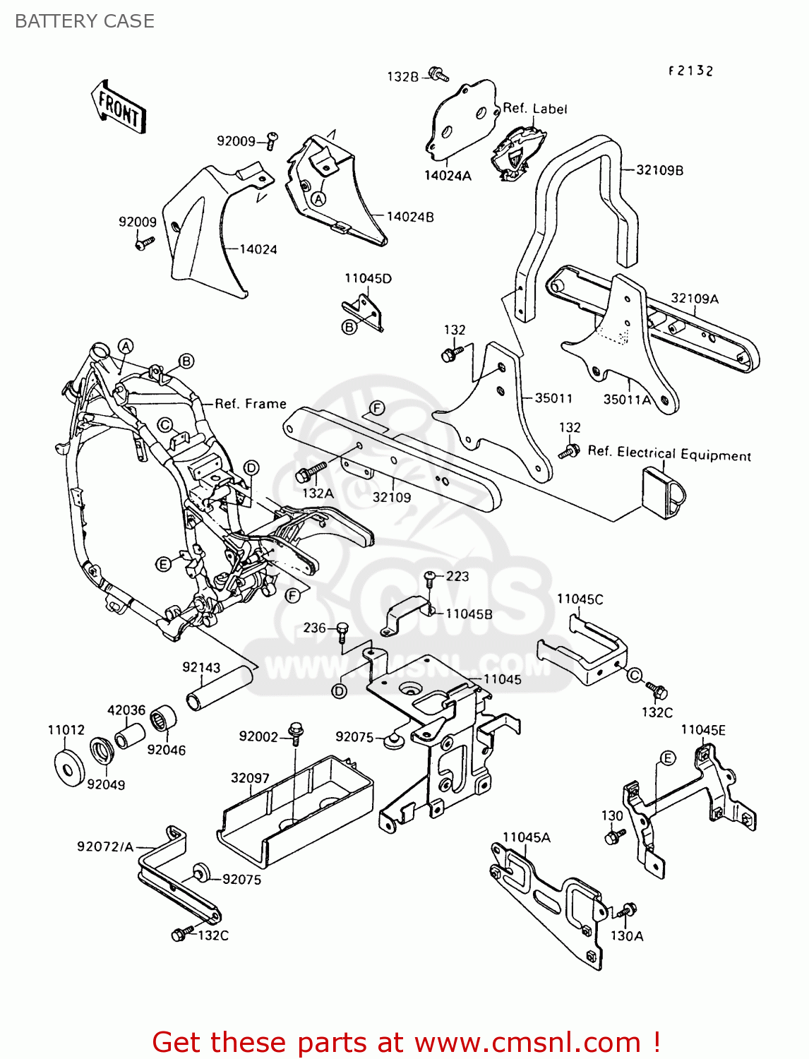 BATTERY CASE VN1500A6 VULCAN 88 1992 USA CALIFORNIA CANADA