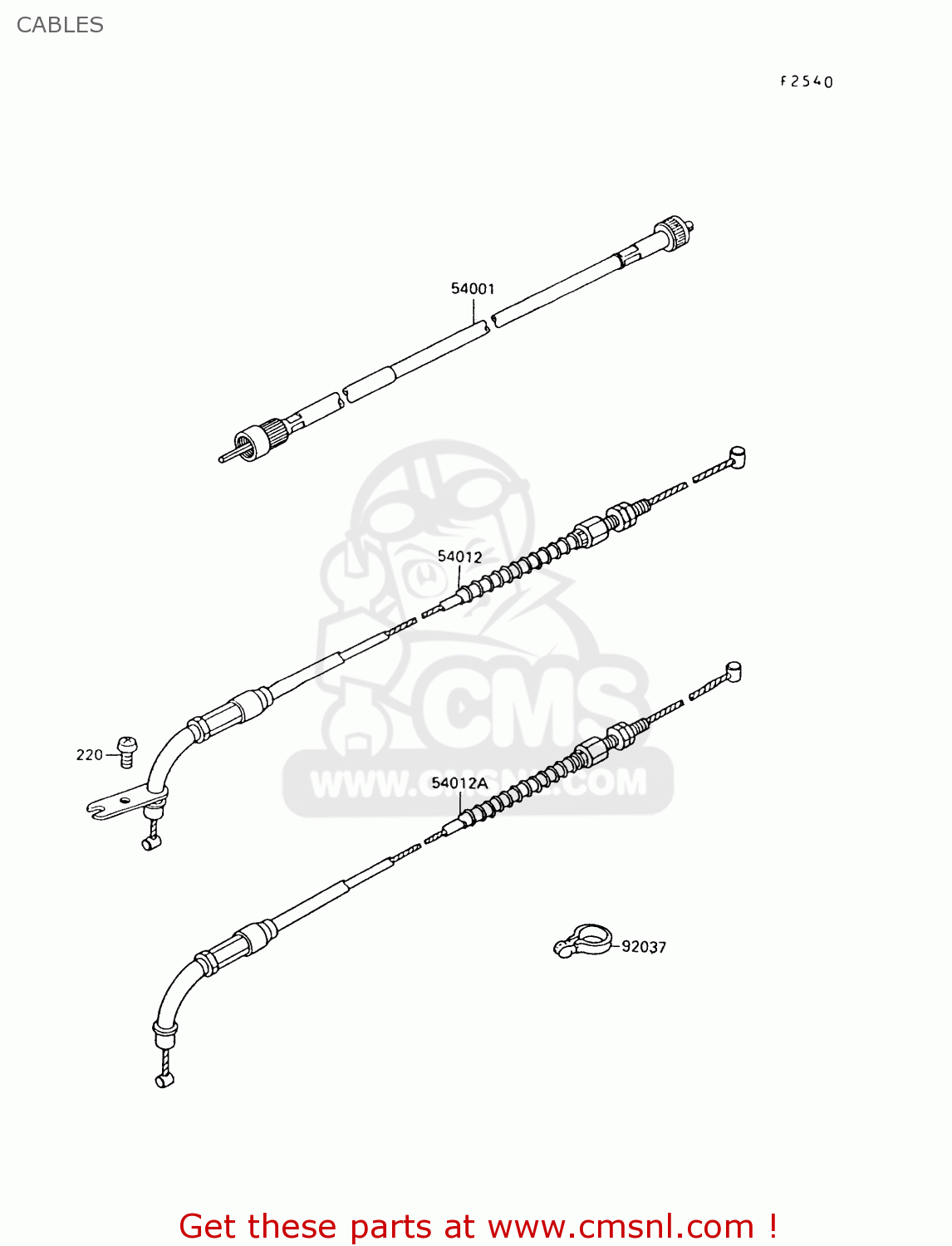 CABLES VN1500A6 VULCAN 88 1992 USA CALIFORNIA CANADA