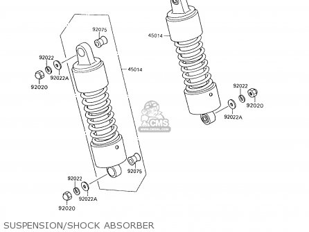SUSPENSION/SHOCK ABSORBER - VN1500A6 VULCAN 88 1992 USA CALIFORNIA CANADA