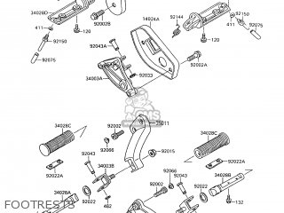 FOOTRESTS - VN1500A6 VULCAN 88 1992 USA CALIFORNIA CANADA