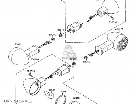 TURN SIGNALS - VN1500A6 VULCAN 88 1992 USA CALIFORNIA CANADA