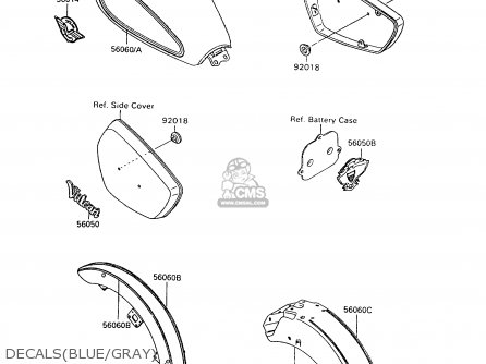 DECALS(BLUE/GRAY) - VN1500A6 VULCAN 88 1992 USA CALIFORNIA CANADA