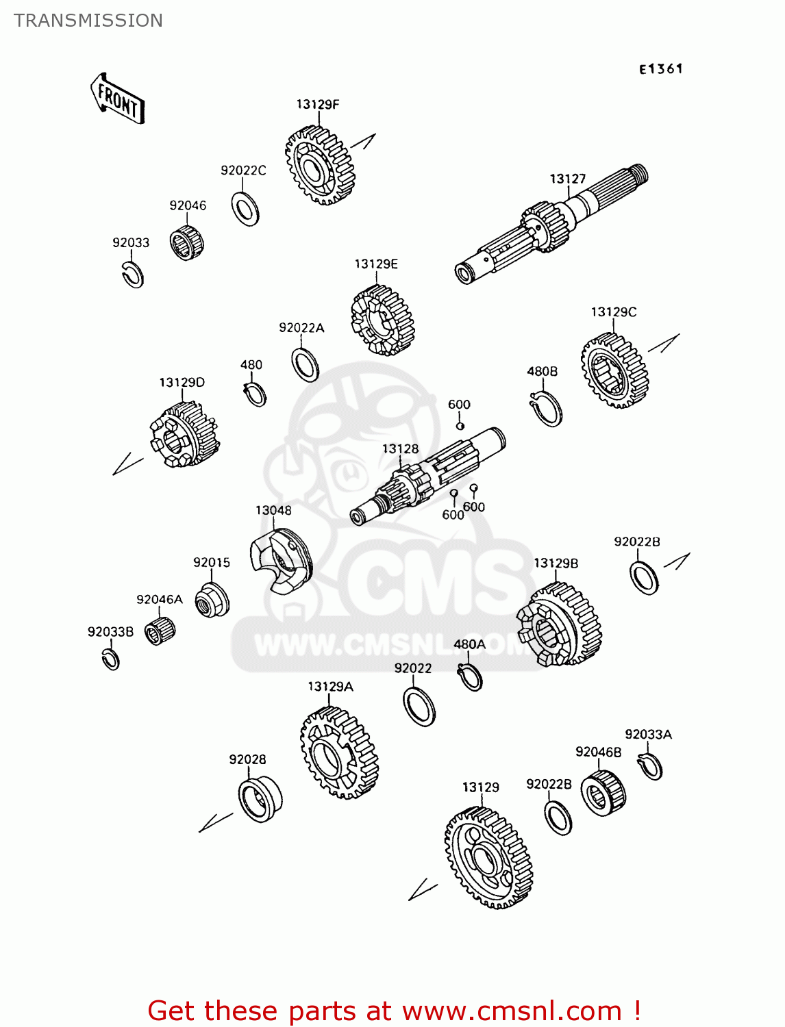 TRANSMISSION VN1500A7 VULCAN 88 1993 USA CALIFORNIA CANADA