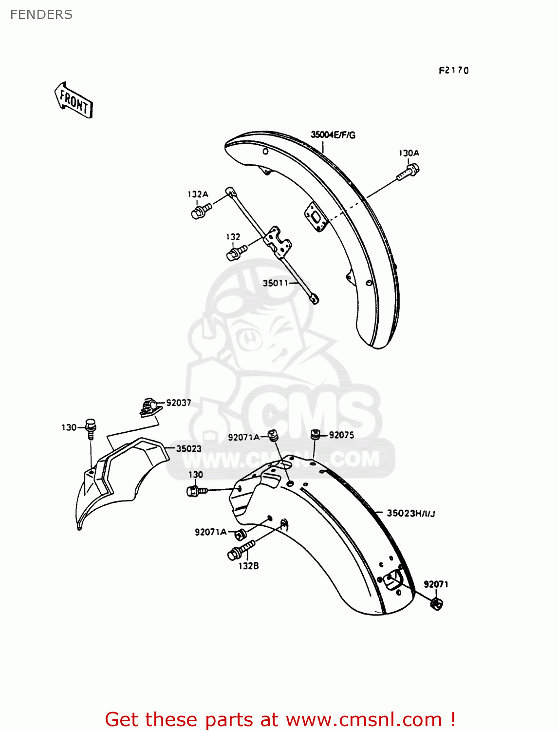 FENDERS VN1500A7 VULCAN 88 1993 USA CALIFORNIA CANADA