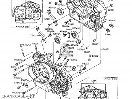 CRANKCASE - VN1500A7 VULCAN 88 1993 USA CALIFORNIA CANADA