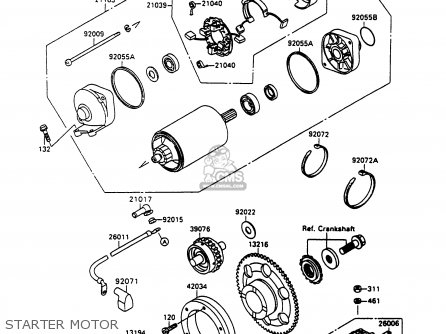 STARTER MOTOR - VN1500A7 VULCAN 88 1993 USA CALIFORNIA CANADA