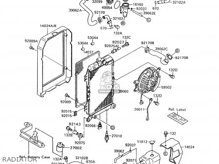 RADIATOR - VN1500A7 VULCAN 88 1993 USA CALIFORNIA CANADA
