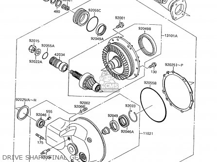 DRIVE SHAFT/FINAL GEAR - VN1500A7 VULCAN 88 1993 USA CALIFORNIA CANADA