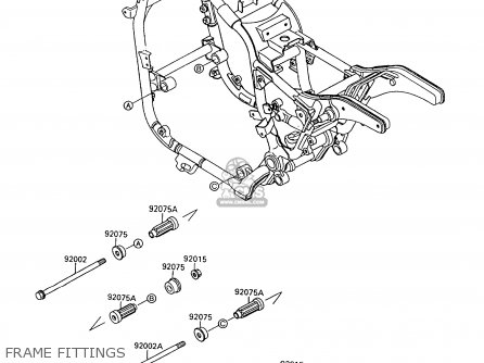 FRAME FITTINGS - VN1500A7 VULCAN 88 1993 USA CALIFORNIA CANADA
