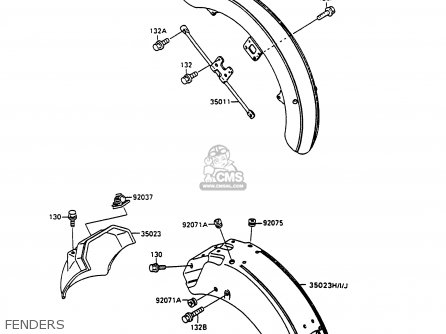 FENDERS - VN1500A7 VULCAN 88 1993 USA CALIFORNIA CANADA