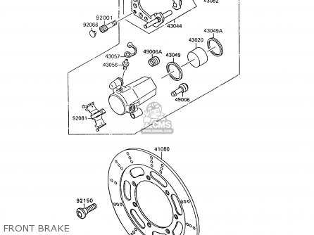 FRONT BRAKE - VN1500A7 VULCAN 88 1993 USA CALIFORNIA CANADA
