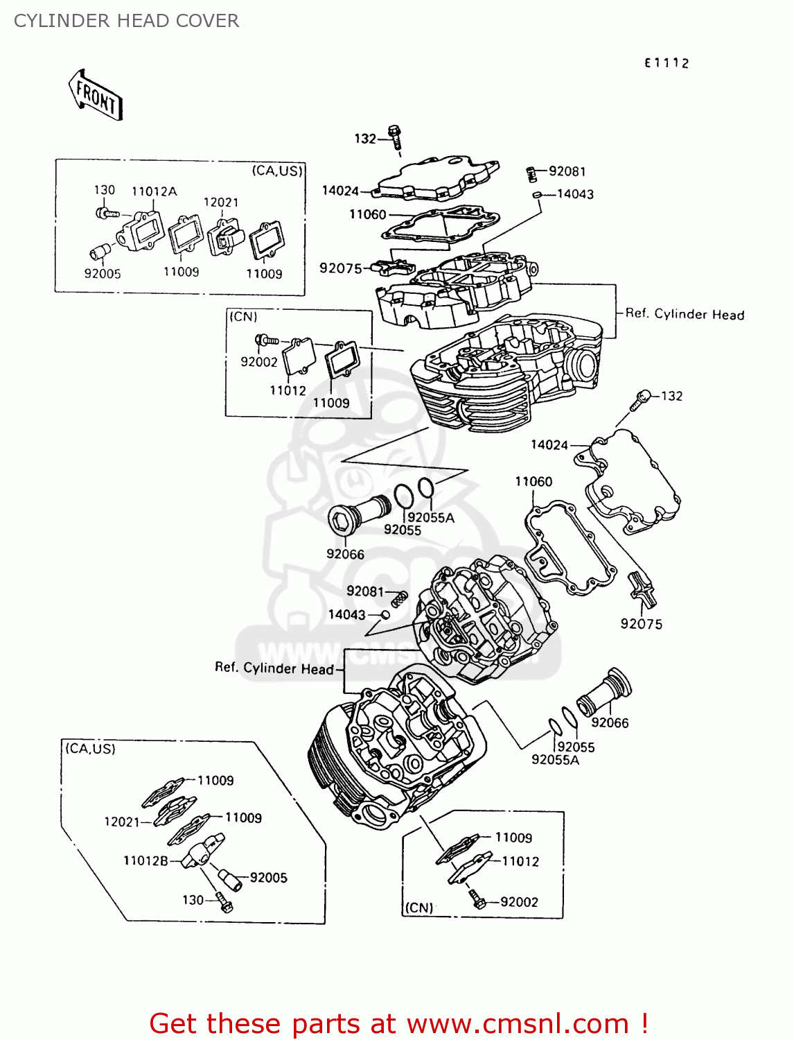 CYLINDER HEAD COVER VN1500A8 VULCAN 88 1994 USA CALIFORNIA CANADA