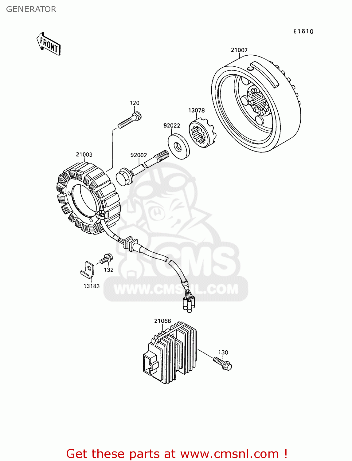 GENERATOR VN1500A8 VULCAN 88 1994 USA CALIFORNIA CANADA
