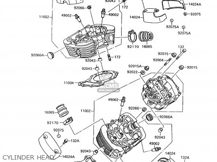 CYLINDER HEAD - VN1500A8 VULCAN 88 1994 USA CALIFORNIA CANADA