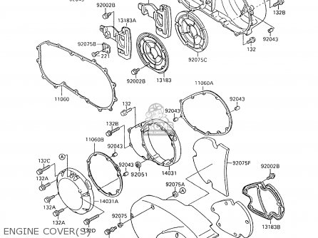 ENGINE COVER(S) - VN1500A8 VULCAN 88 1994 USA CALIFORNIA CANADA