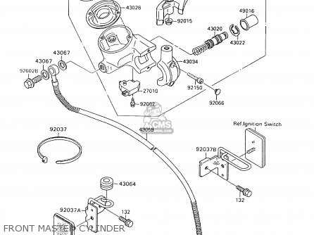 FRONT MASTER CYLINDER - VN1500A8 VULCAN 88 1994 USA CALIFORNIA CANADA