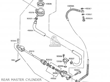 REAR MASTER CYLINDER - VN1500A8 VULCAN 88 1994 USA CALIFORNIA CANADA