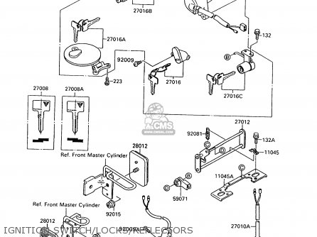 IGNITION SWITCH/LOCKS/REFLECTORS - VN1500A8 VULCAN 88 1994 USA CALIFORNIA CANADA