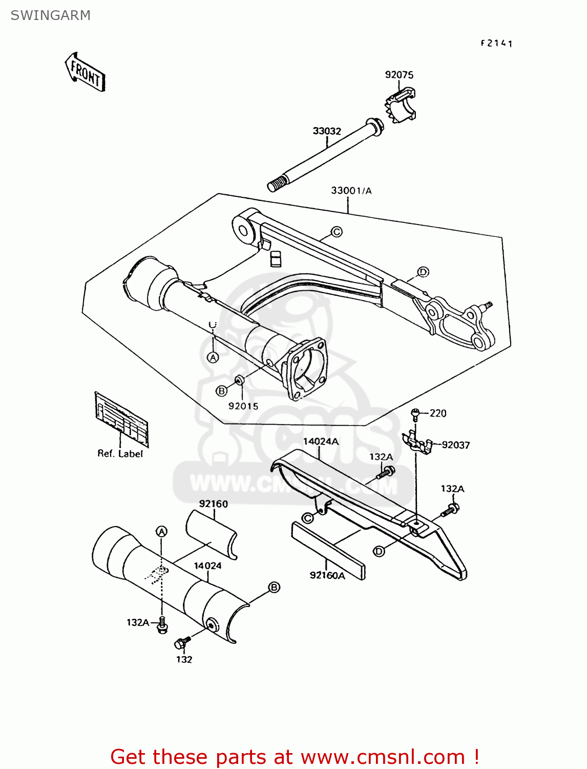 SWINGARM VN1500A9 VULCAN 88 1995 USA CALIFORNIA CANADA