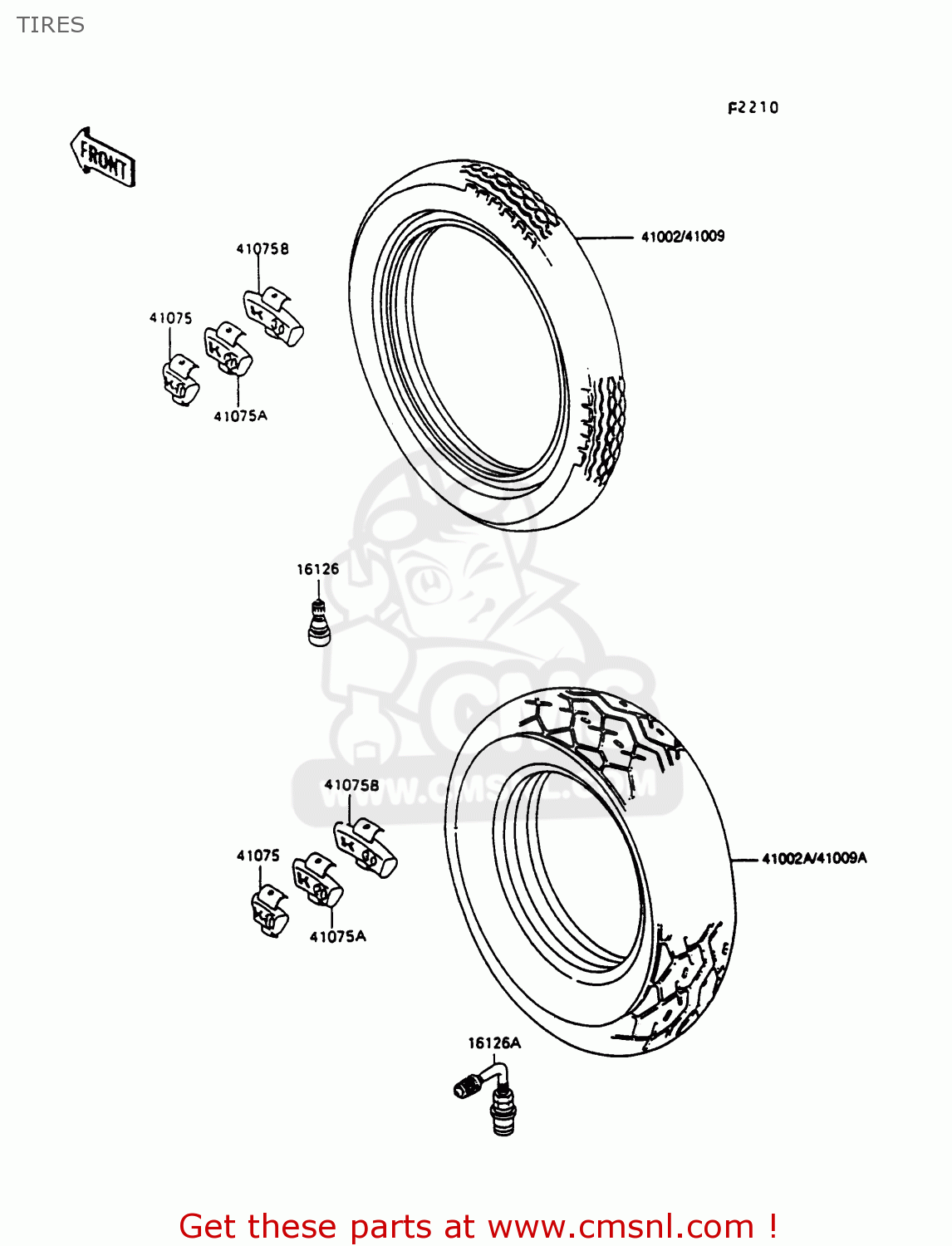 TIRES VN1500A9 VULCAN 88 1995 USA CALIFORNIA CANADA
