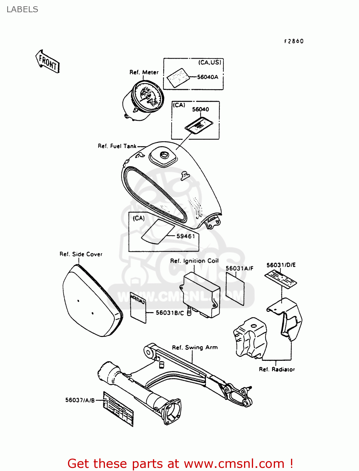 LABELS VN1500A9 VULCAN 88 1995 USA CALIFORNIA CANADA