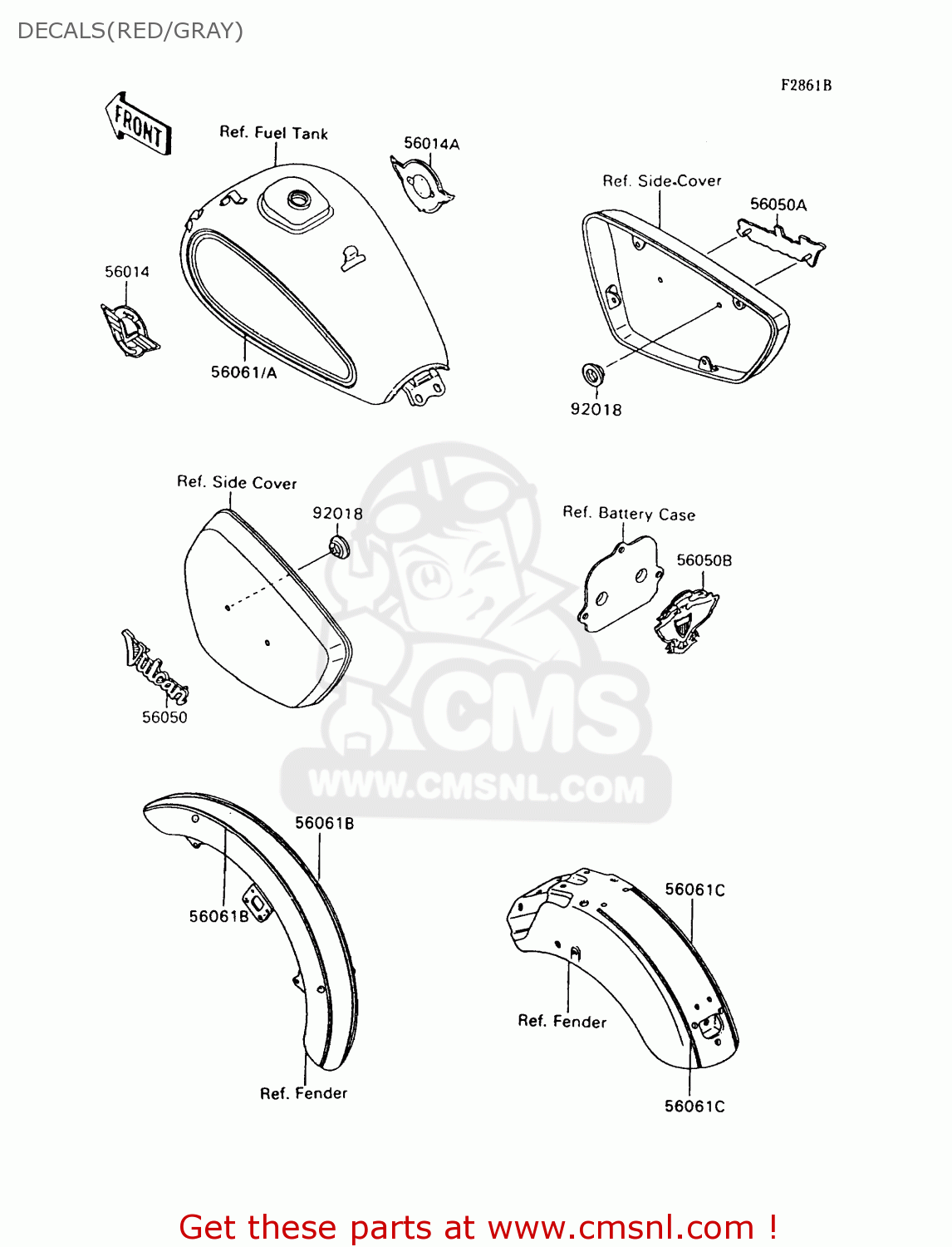 DECALS(RED/GRAY) VN1500A9 VULCAN 88 1995 USA CALIFORNIA CANADA